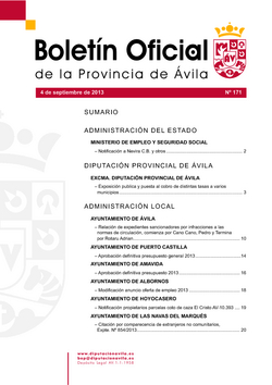 Boletín Oficial de la Provincia del miércoles, 4 de septiembre de 2013