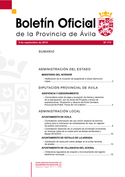 Boletín Oficial de la Provincia del martes, 9 de septiembre de 2014