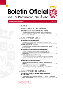 Boletín Oficial de la Provincia del martes, 8 de septiembre de 2015