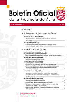 Boletín Oficial de la Provincia del viernes, 24 de julio de 2015