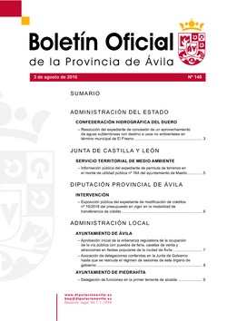 Boletín Oficial de la Provincia del miércoles, 3 de agosto de 2016