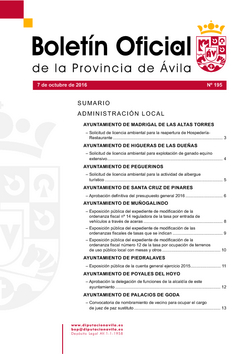 Boletín Oficial de la Provincia del viernes, 7 de octubre de 2016