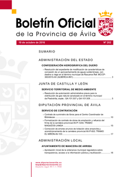 Boletín Oficial de la Provincia del miércoles, 19 de octubre de 2016