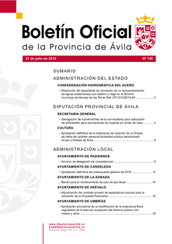 Boletín Oficial de la Provincia del jueves, 21 de julio de 2016