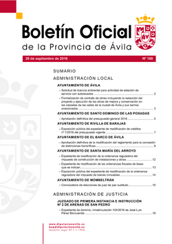 Boletín Oficial de la Provincia del miércoles, 28 de septiembre de 2016