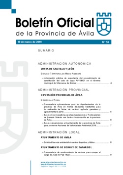 Boletín Oficial de la Provincia del lunes, 18 de marzo de 2019