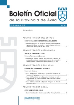 Boletín Oficial de la Provincia del viernes, 29 de marzo de 2019
