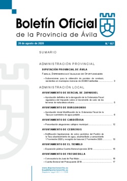 Boletín Oficial de la Provincia del viernes, 28 de agosto de 2020