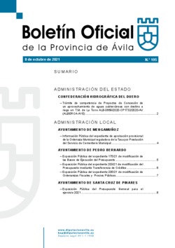 Boletín Oficial de la Provincia del viernes, 8 de octubre de 2021