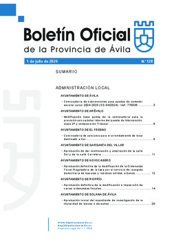 Boletín Oficial de la Provincia del lunes, 1 de julio de 2024