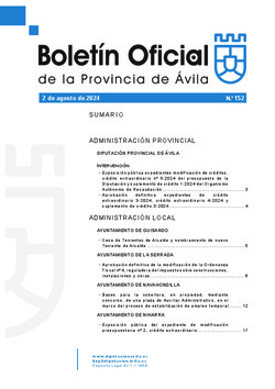 Boletín Oficial de la Provincia del jueves, 1 de agosto de 2024