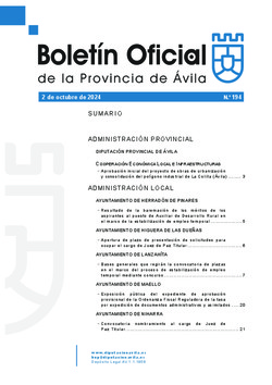 Boletín Oficial de la Provincia del miércoles, 2 de octubre de 2024