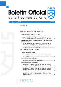 Boletín Oficial de la Provincia del lunes, 3 de junio de 2024