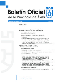 Boletín Oficial de la Provincia del viernes, 4 de octubre de 2024