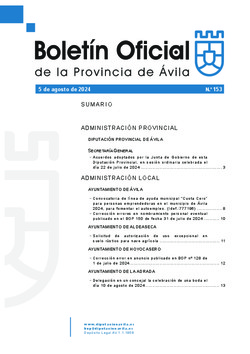 Boletín Oficial de la Provincia del viernes, 2 de agosto de 2024