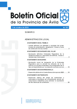 Boletín Oficial de la Provincia del lunes, 7 de octubre de 2024