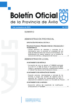 Boletín Oficial de la Provincia del jueves, 7 de noviembre de 2024