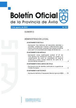 Boletín Oficial de la Provincia del jueves, 8 de agosto de 2024