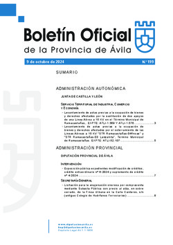 Boletín Oficial de la Provincia del miércoles, 9 de octubre de 2024