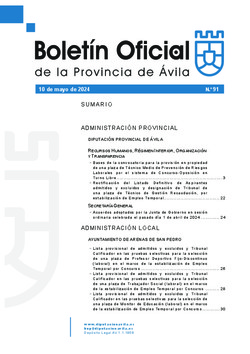 Boletín Oficial de la Provincia del viernes, 10 de mayo de 2024