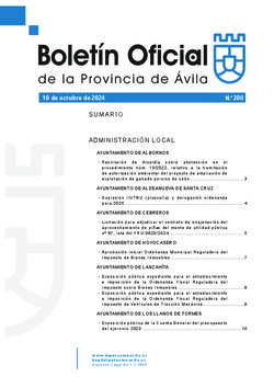 Boletín Oficial de la Provincia del miércoles, 9 de octubre de 2024