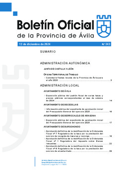 Boletín Oficial de la Provincia del viernes, 13 de diciembre de 2024