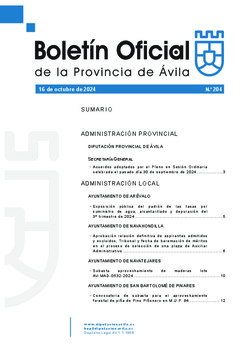 Boletín Oficial de la Provincia del miércoles, 16 de octubre de 2024