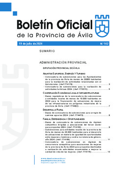 Boletín Oficial de la Provincia del viernes, 19 de julio de 2024