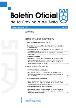 Boletín Oficial de la Provincia del lunes, 19 de agosto de 2024