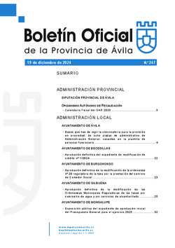 Boletín Oficial de la Provincia del jueves, 19 de diciembre de 2024