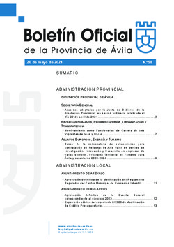 Boletín Oficial de la Provincia del lunes, 20 de mayo de 2024