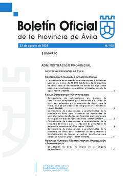 Boletín Oficial de la Provincia del jueves, 22 de agosto de 2024