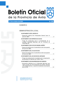 Boletín Oficial de la Provincia del lunes, 21 de octubre de 2024