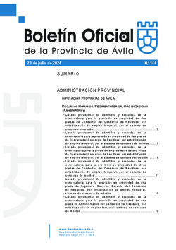 Boletín Oficial de la Provincia del martes, 23 de julio de 2024
