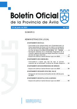 Boletín Oficial de la Provincia del lunes, 24 de junio de 2024