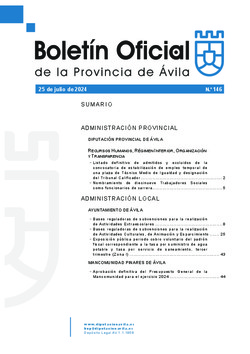 Boletín Oficial de la Provincia del jueves, 25 de julio de 2024
