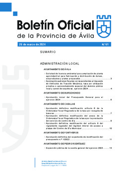 Boletín Oficial de la Provincia del martes, 26 de marzo de 2024