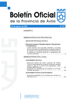 Boletín Oficial de la Provincia del lunes, 26 de agosto de 2024