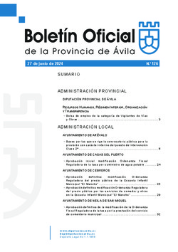 Boletín Oficial de la Provincia del jueves, 27 de junio de 2024