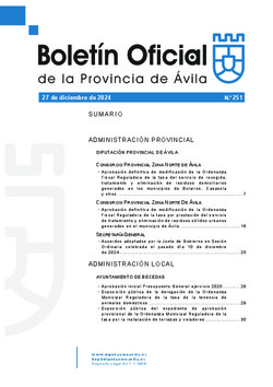 Boletín Oficial de la Provincia del viernes, 27 de diciembre de 2024