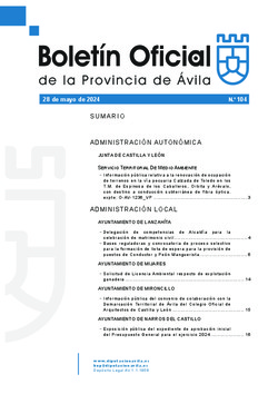 Boletín Oficial de la Provincia del martes, 28 de mayo de 2024