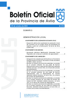 Boletín Oficial de la Provincia del lunes, 28 de octubre de 2024