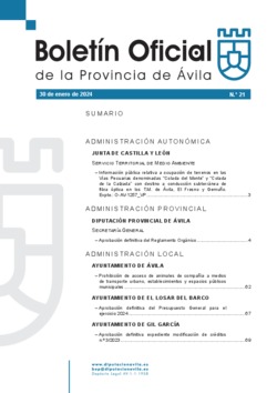Boletín Oficial de la Provincia del martes, 30 de enero de 2024
