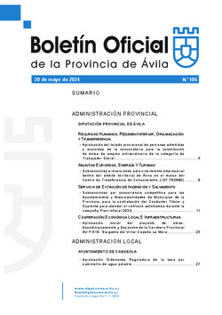 Boletín Oficial de la Provincia del jueves, 30 de mayo de 2024