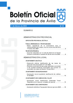 Boletín Oficial de la Provincia del lunes, 3 de febrero de 2025