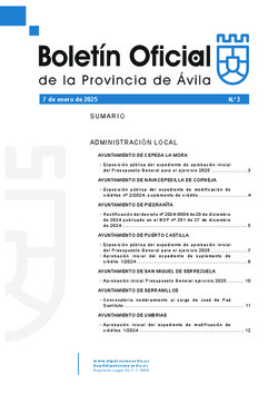 Boletín Oficial de la Provincia del martes, 7 de enero de 2025