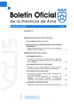 Boletín Oficial de la Provincia del jueves, 9 de enero de 2025