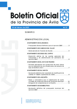 Boletín Oficial de la Provincia del lunes, 10 de febrero de 2025