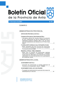 Boletín Oficial de la Provincia del jueves, 13 de marzo de 2025