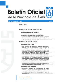 Boletín Oficial de la Provincia del lunes, 17 de marzo de 2025